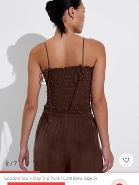 Left On Friday Cold Brew Brown Smocked Tank Top